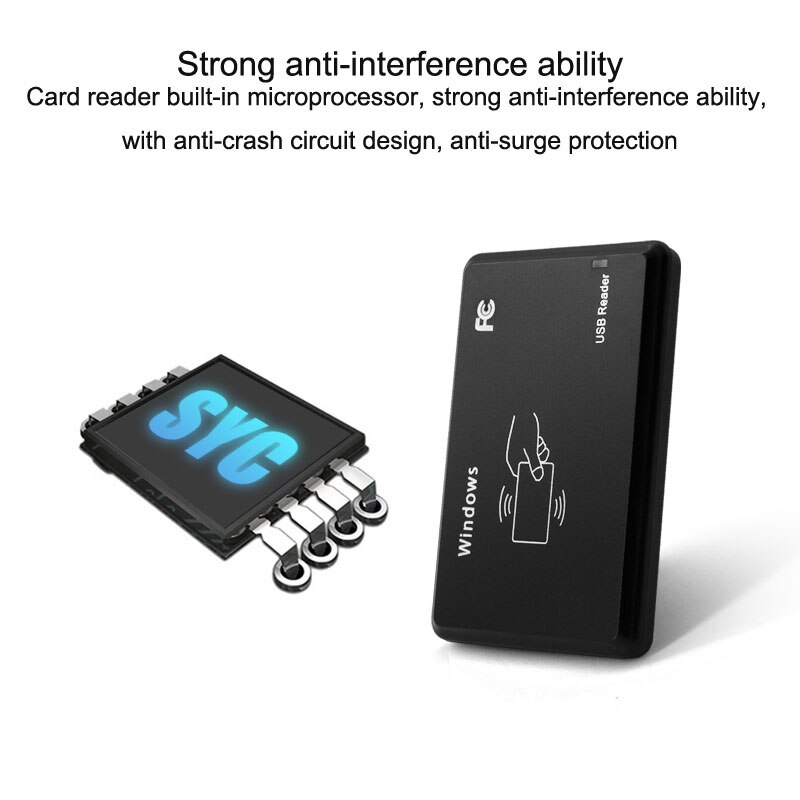 125Khz RFID Reader EM4100 USB Proximity Sensor Smart Card Reader no drive issuing device EM ID USB RFID IC RFID Card Reader