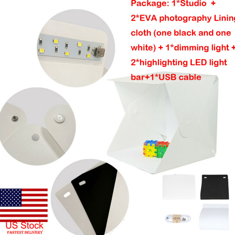 Fotostudio Draagbare Licht Kamer Fotografie Verlichting Kit LED Mini Doos Achtergrond