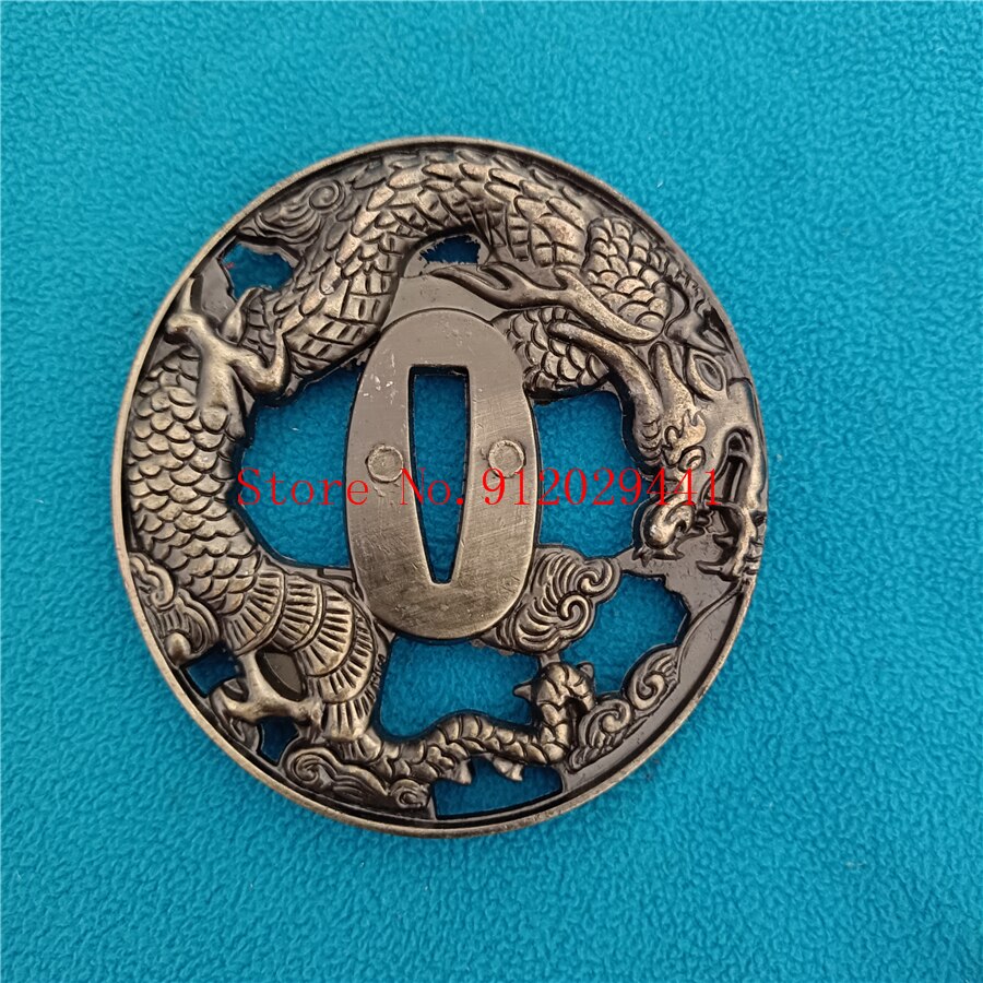 Mooie Japanse Guard Dragon Tsuba Fitting Samurai Katana Zwaard Mes Guard Wakizashi Zwaard