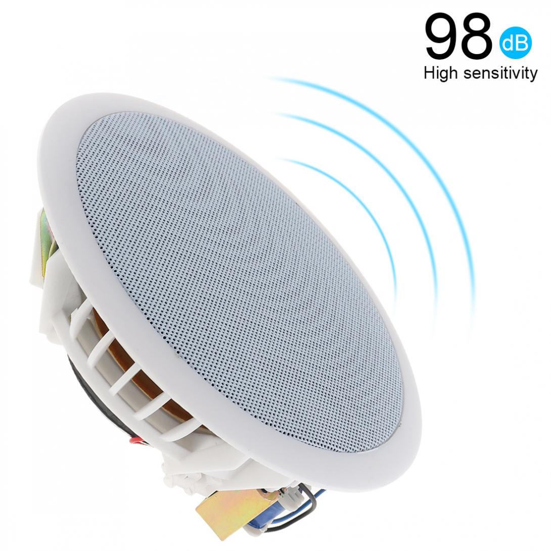 5.5 Inch 8W High Sensitivity Radio Ceiling Speaker Public Broadcast Background Music System Loudspeaker for Home Supermarket
