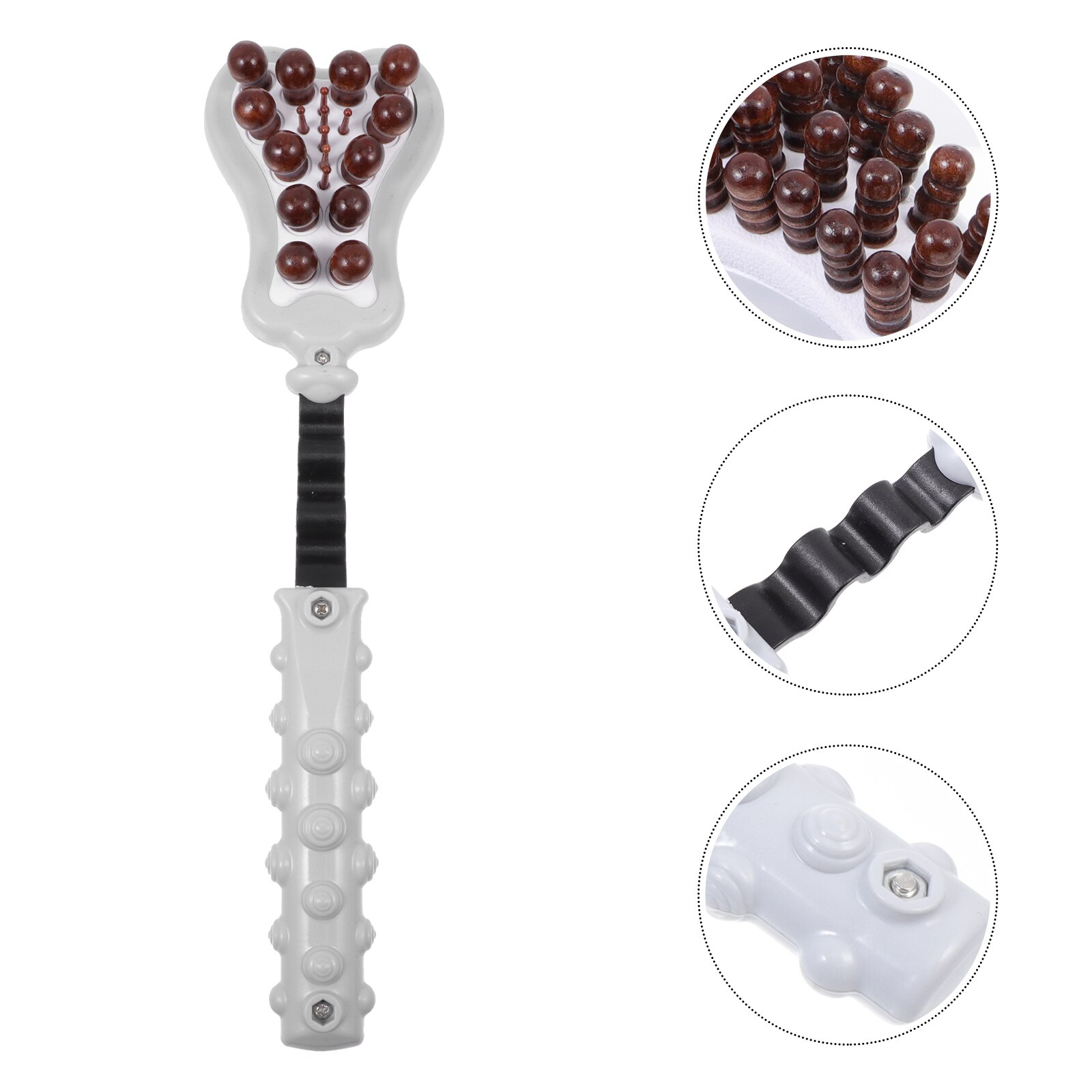 1Pc Portable Wooden Tool Double Side Hammer Back Tool(White)