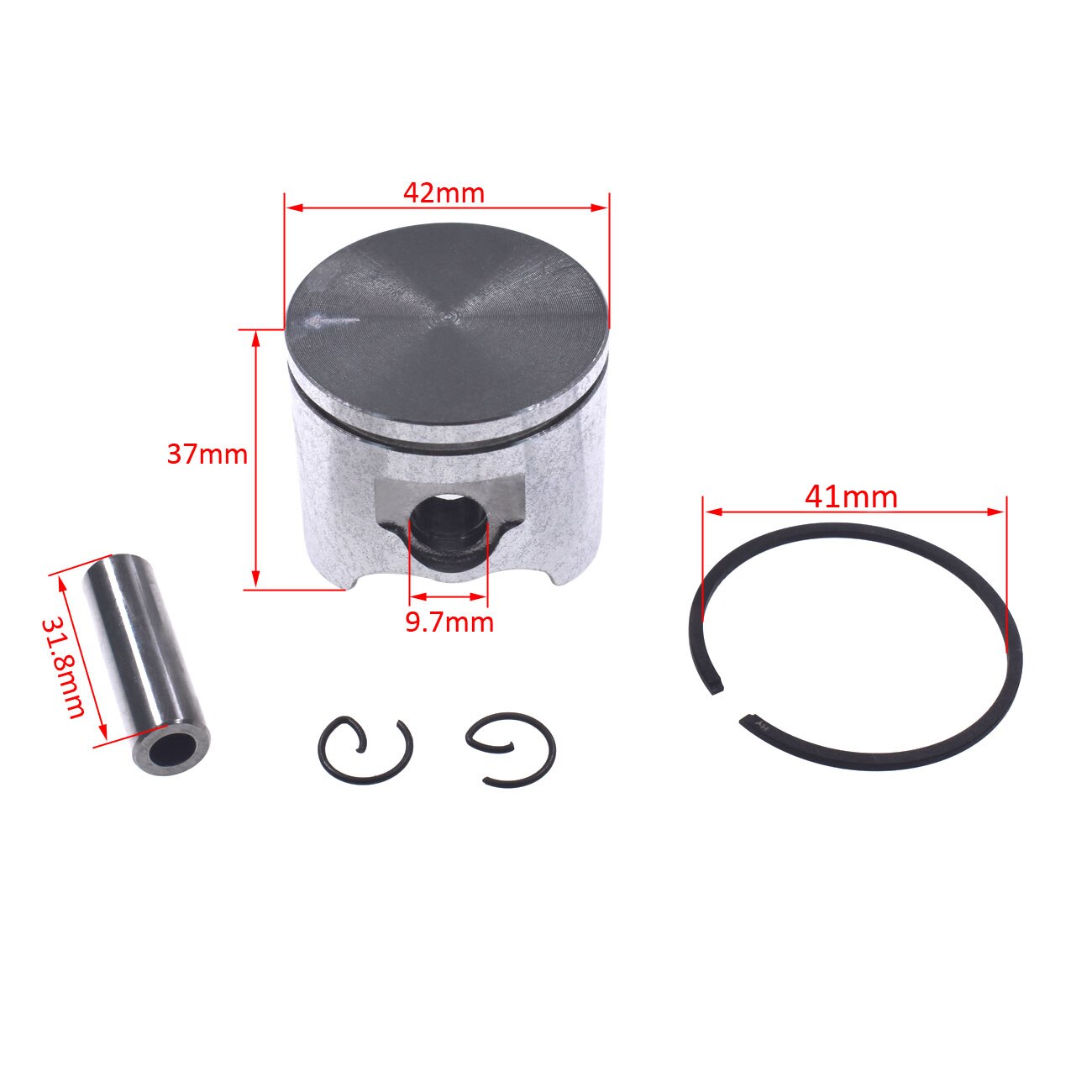 Kit d'anneaux de Piston 40mm et 42mm pour HUSQVARNA 340 345 345e 346 346XP EPA, pièce de rechange pour moteur de scie à chaîne à essence 503907371