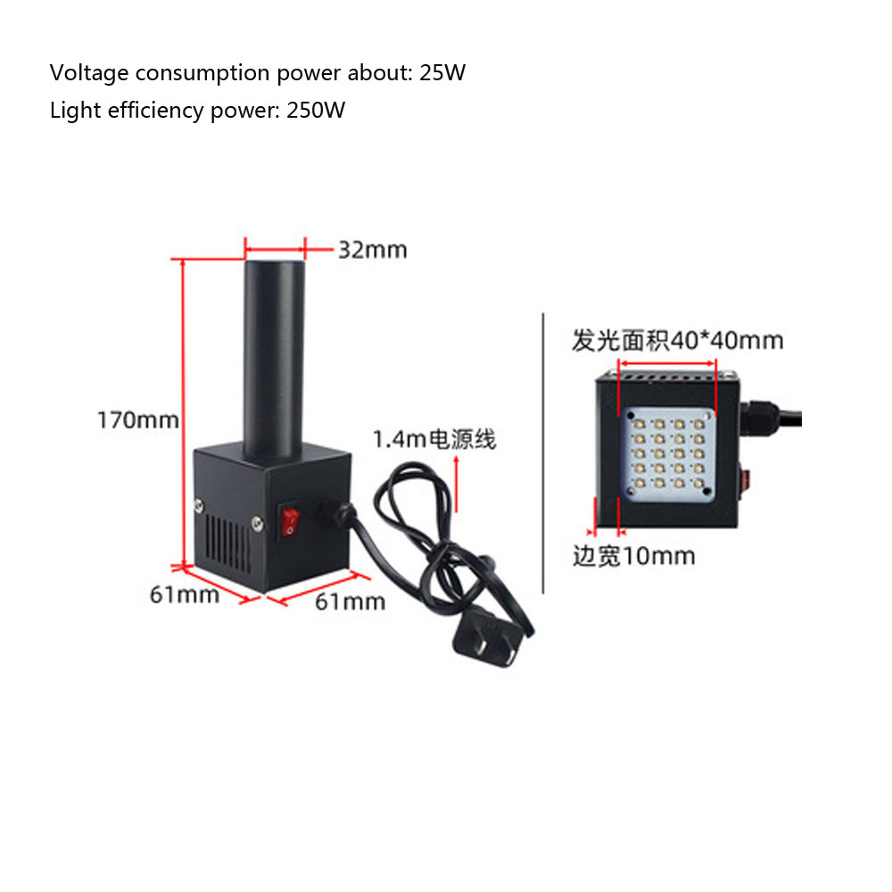 250W UV Lampe Uv LED, sterben Licht 405nm 365nm 395nm Schatten Kleber Harz Lot Grün öl 3D Druck PCB Gremium OCA: 395nm / UK