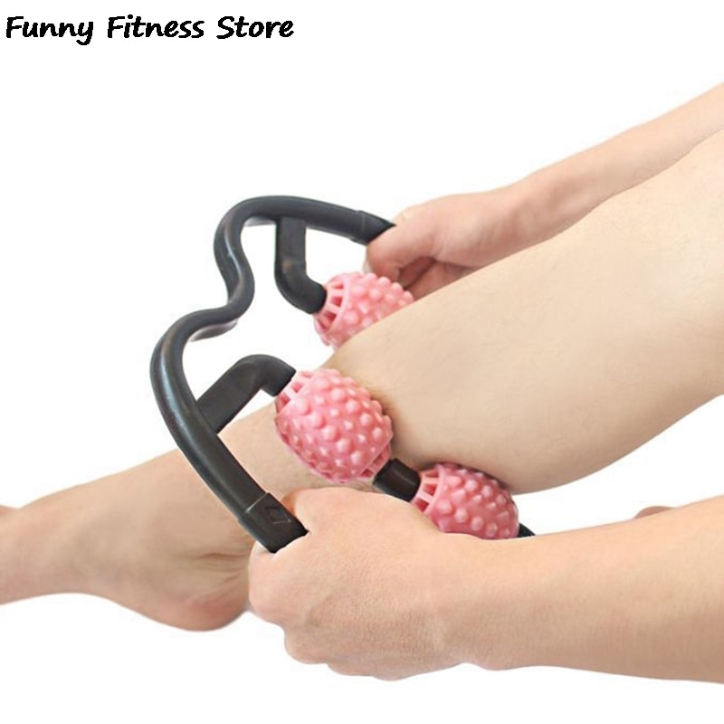 Ben massage rulle fitness motionscenter pilates sport yoga blok relaxer massage stick udstyr hjemme indendørs voksen 4 hjul foam roller