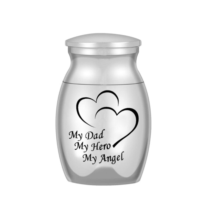 Kleine urnen voor menselijke as, mini-urn voor huisdieren, as van roestvrij staal: S-55