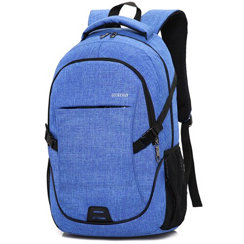 Mochila escolar impermeable de nailon para niños y adolescentes, morral escolar de gran capacidad para ordenador portátil de negocios: sky blue