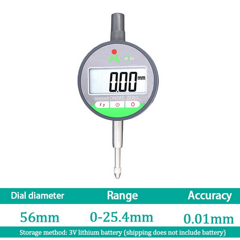 IP54 Digital Micrometer 0.01/0.001mm Electronic Micrometer Metric/Inch 0-12.7mm 0-25.4mm Precision Dial Indicator Gauge Met: Red