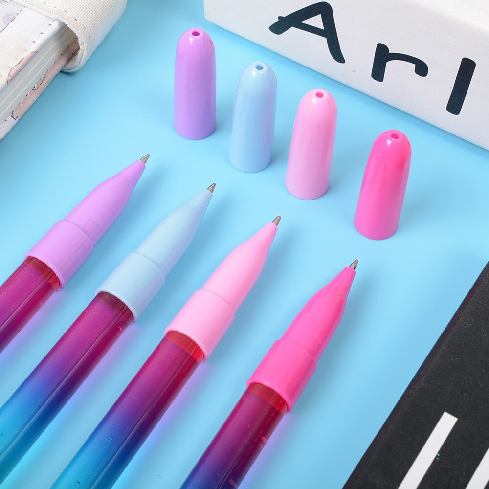 2022 0.5mm Fairy Stick Ballpoint Pen Drift Sand Glitter Crystal Ball Pen Rainbow Color liquid crystal pen