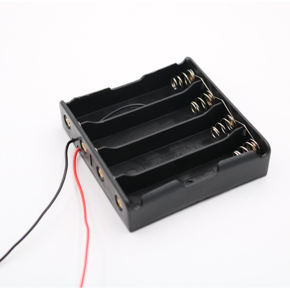 1 2 3 4 18650 Battery Holder Connector Storage Case Box With Wire Cable Series Parallel connection 3.7V 18650 Lithium Battery: 4P Parallel