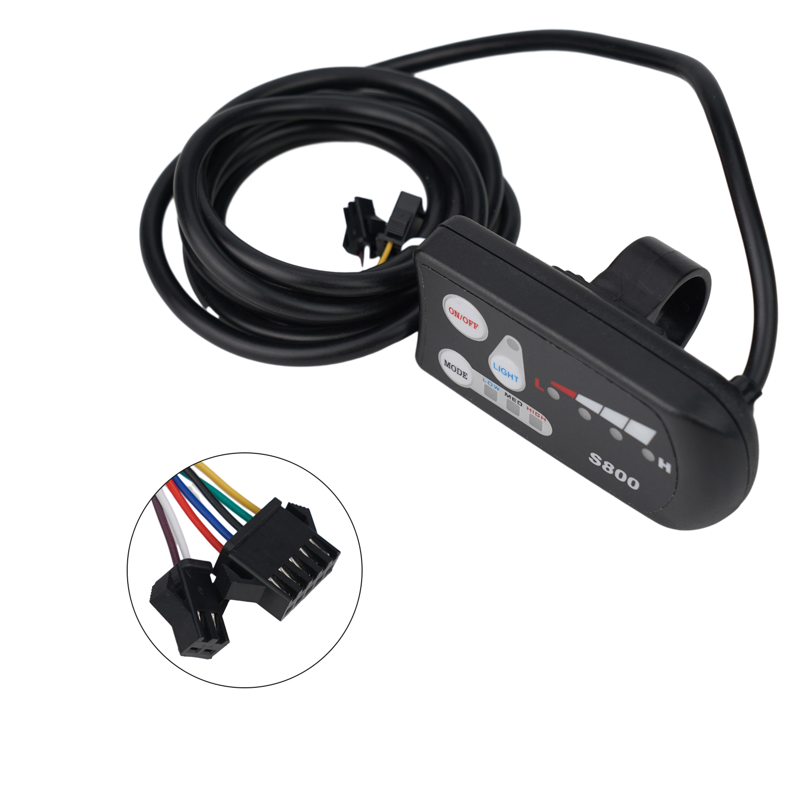 DC 36V 48V Ebike Controller Display Electric Bicycle Display LED Bike Display For Ebike SM With Light Plug Conversion Kit