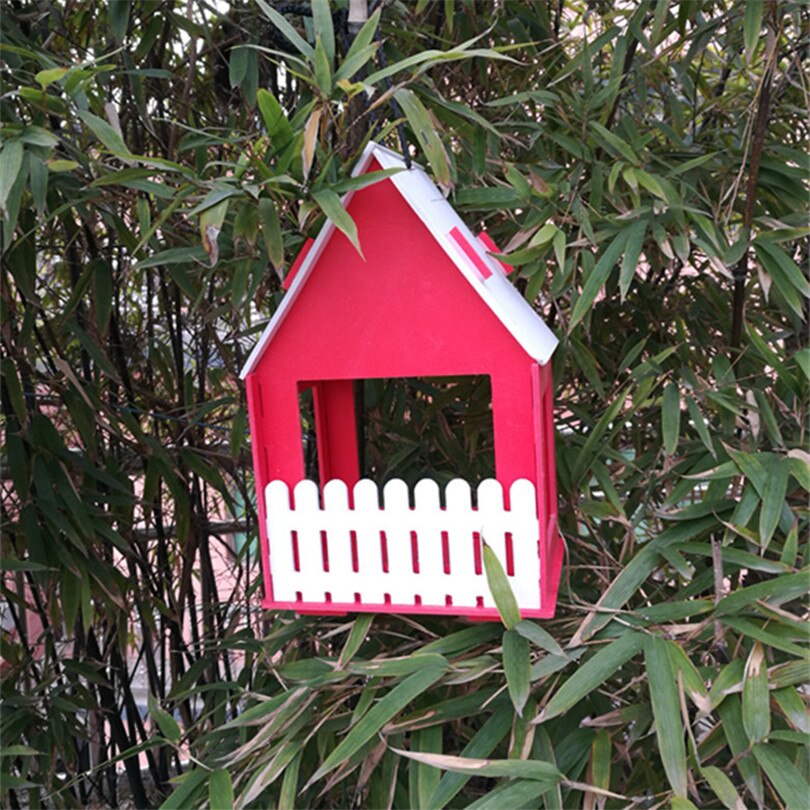 Bird House Wooden Ventilation Bird nest Entertainment in Backyard Birdhouse Garden decorations bird cage decoration bird bed