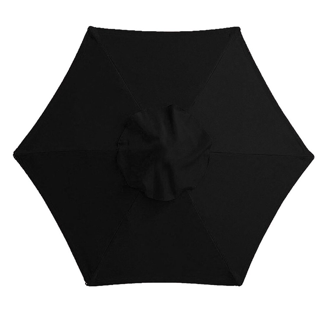 Umbrella Replacement Canopy Keep Cool Thick Polyester Waterproof Easy Install Parasol Shade Garden For Patio Outdoor Anti UV: Black