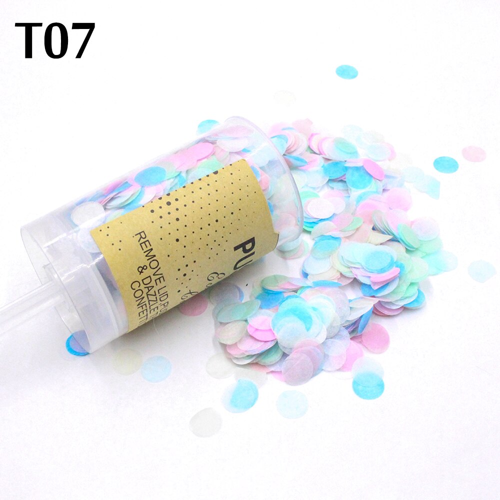 Push Pop Party Confetti Round Tissue For Happy Birthday Decoration Engagement Wedding Decor Gender Reveal Party Supplies: T07
