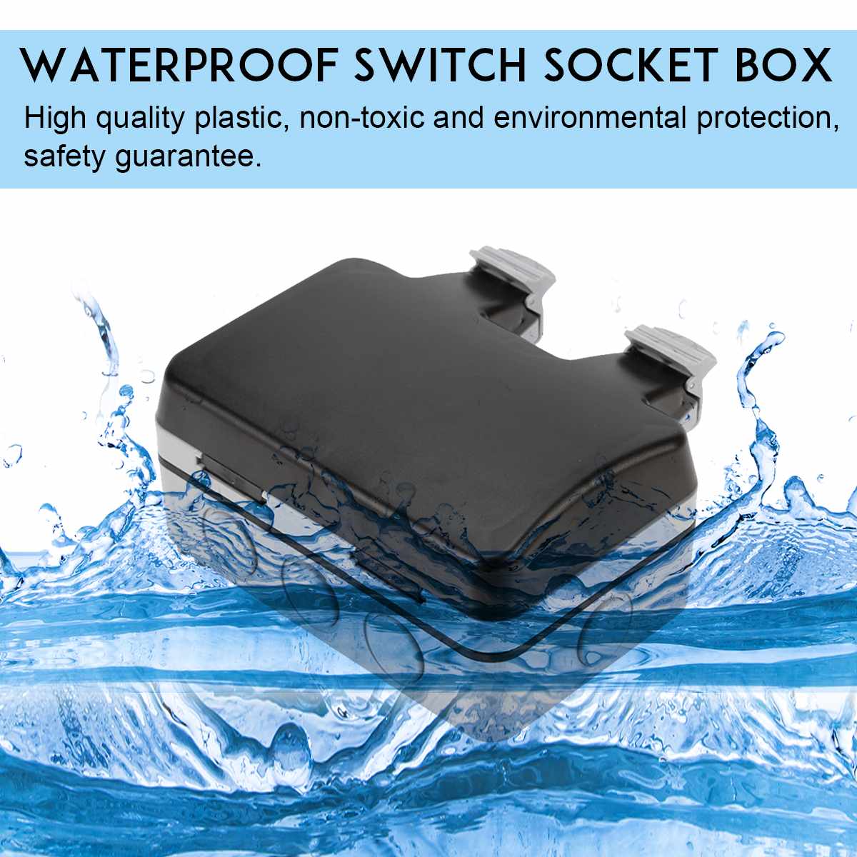 Single/Double Wall Socket Waterproof Box Plate Panel Switch Protection Cover IP66 Weatherproof Waterproof Outside Use