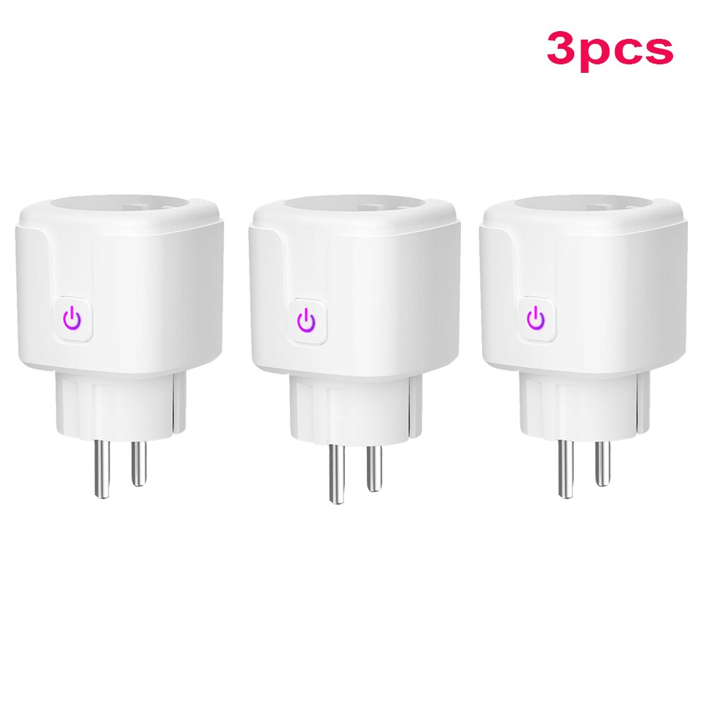 Wifi Smart Socket Smart Home Wifi Wireless plug with Power Monitor Timing Function Alexa Google Home Voice control 16A AC 220V: 3pcs plug