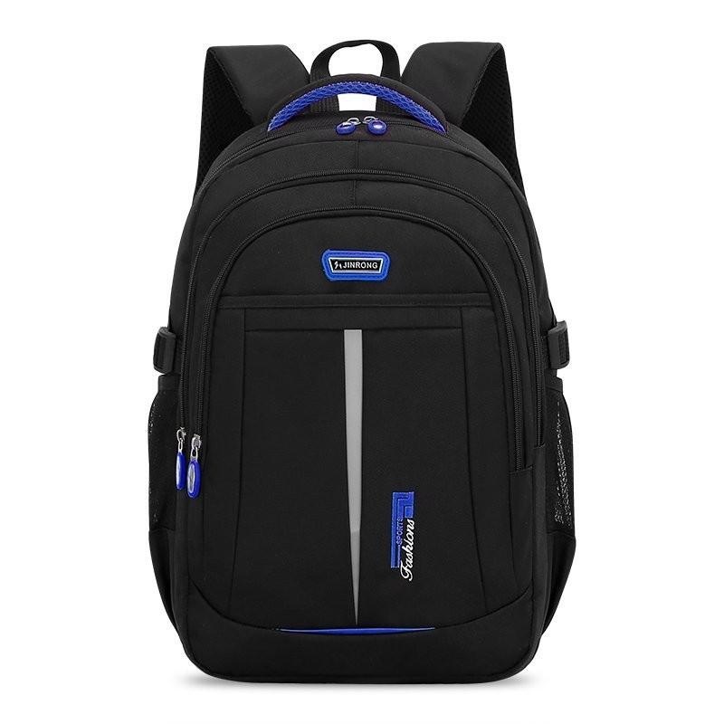 Nylon Bagpack Große Kapazität Frauen Laptop Rucksack Reflektierende Lässig Reise Rucksäcke: Blau