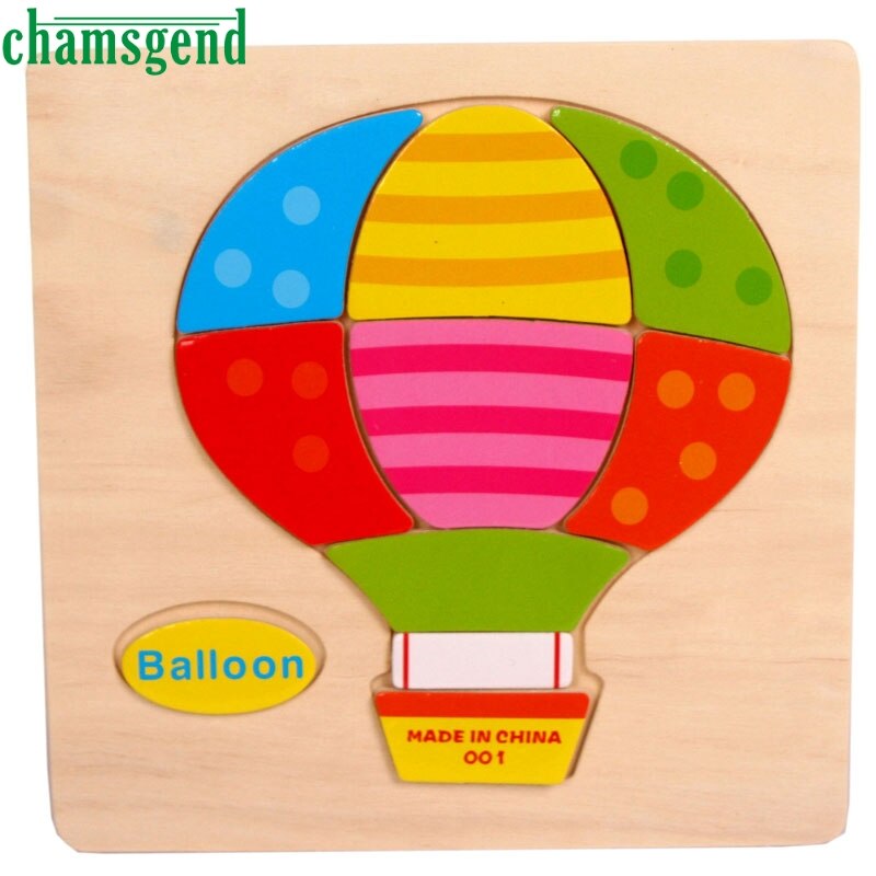 3D Speelgoed Puzzel Houten Ballon Puzzel Educatieve Developmental Baby Kids Training Toy: Default Title