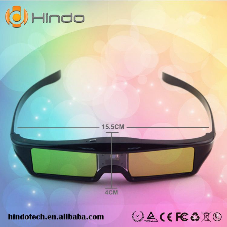 2 pièces volet actif 3D dlp link 3d lunettes projecteur 3d lunettes pour Acer/Potoma/BenQ/Samsung de 3d dlp link projecteur