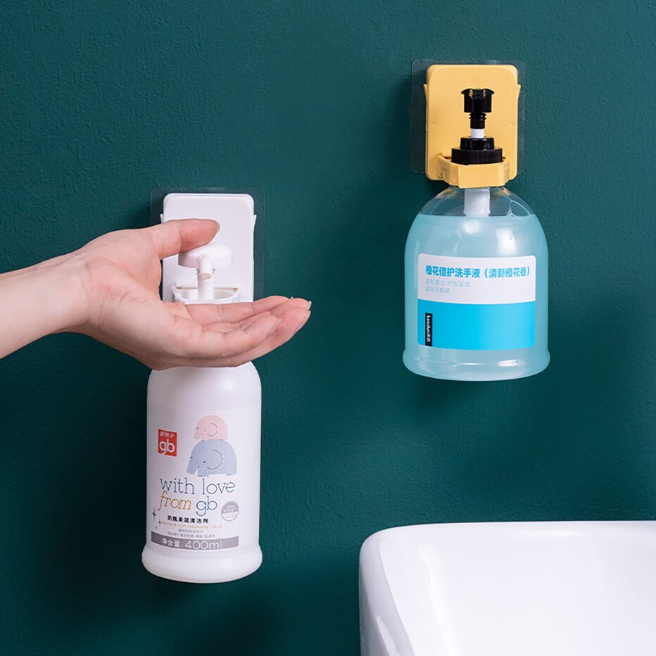 Maat Verstelbaar Fles Hanger Wandmontage Badkamer Hand Zeep Douche Gel Body Lotion Dispenser Fles Houder