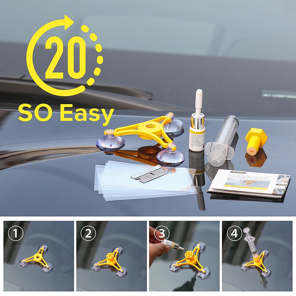 Herramientas para reparar ventanas de coche, parabrisas para arañazos de cristal, restauración de grietas, pantalla de ventana, pulido, kits de reparación de parabrisas con estilo de coche