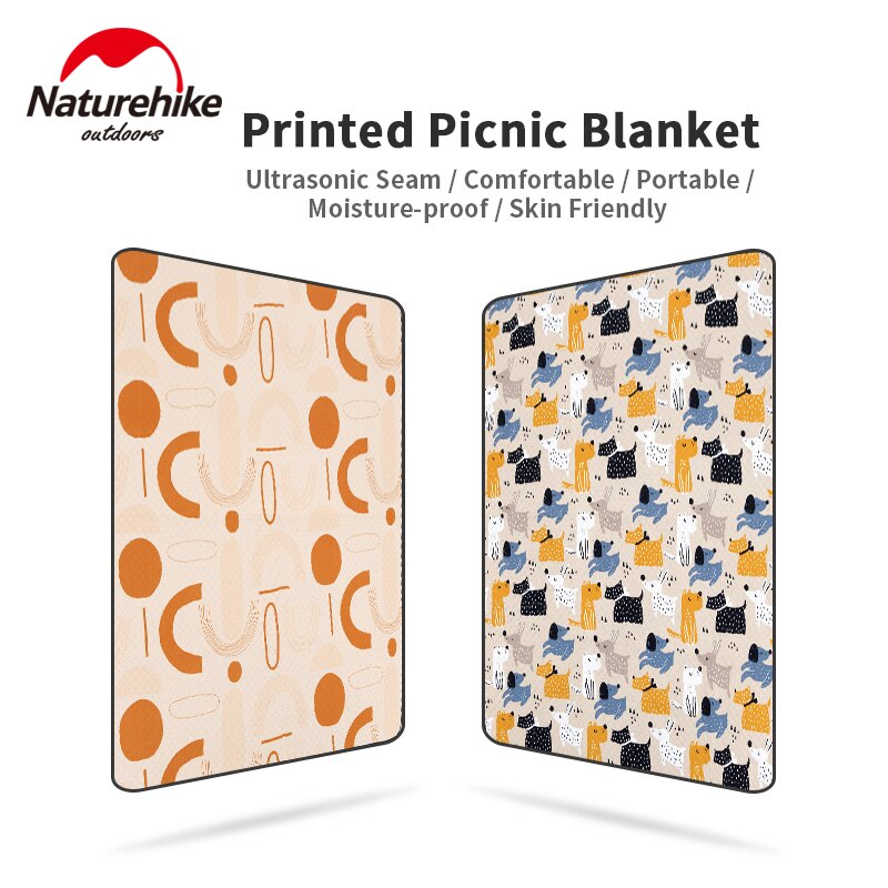 Naturehike-Manta de Picnic ultraligera estampada, Alfombra de Picnic portátil a prueba de humedad, esterilla de playa de 670g, cojín lavable para jardín y parque