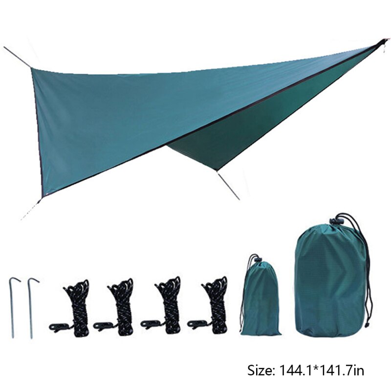 Camping Sun Shelter Lightweight Tent Tarp Rain Sun Shade Hammock Shelter Camping Picnic Pad Outdoor Waterproof Tent Shade: 1