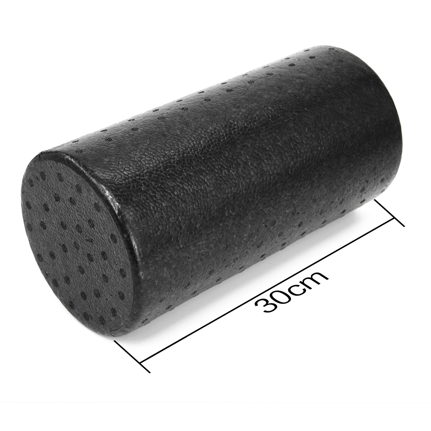 Yoga massasje kolonne trening foam roller epp høy tetthet massasjeapparat fysioterapi dypvevs muskelmassasje 30/45/60cm: Svart