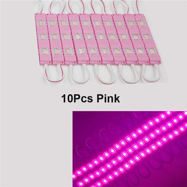 20ps 10ps ip65 5730 3 led modul vandtæt varm hvid, ren hvid, rød, grøn, blå, pink, gul sprøjtestøbningslys til  dc 12v: 10 stk lyserød