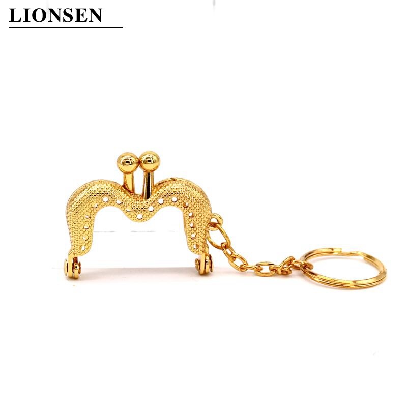 Lionsen – porte-monnaie en métal, 4cm, cadre de porte-monnaie avec porte-clés, 5 couleurs: M GOLDEN