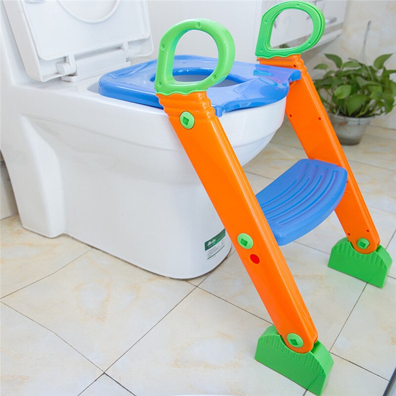 Toilet training Toddle Baby Trainer Seat Step Stool Ladder Toilet Seat Chamber Pots folding Ladder Adjustable Training Chair