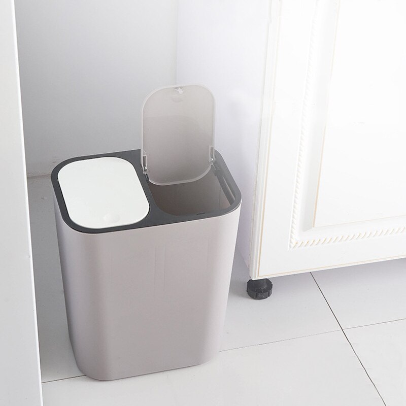 Classification Waste Garbage Bins Dustbin Bucket Household Press-Type Trash Can for Kitchen Bathroom Bedroom With Lid