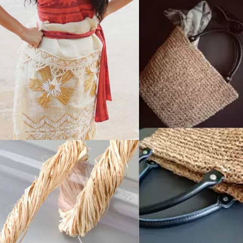 200M raphia papier ficelle corde emballage ruban Bouquet emballage bricolage artisanat pour fête mariage décoration nouveautés