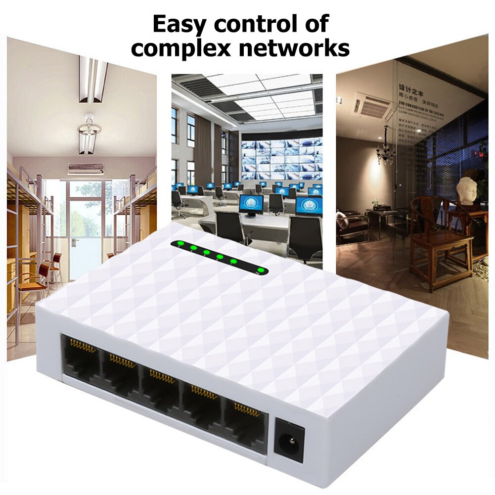 5 Poort Gigabit Netwerk Switch 1000Mbps RJ45 Lan Desktop Fast Ethernet Switching Voor Huishoudelijke Computer Accessoire