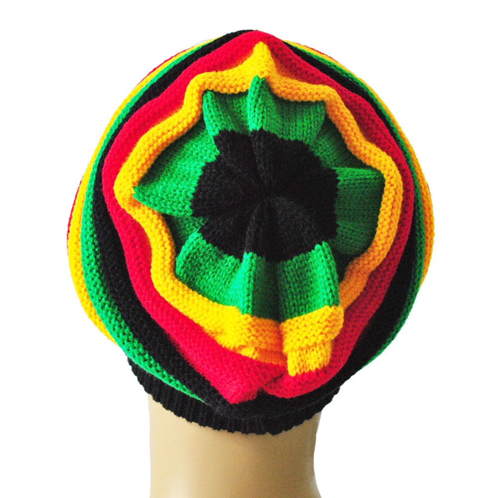 Gorra de punto para hombre y mujer, Gorro de estilo Reggae Rasta, Cappello, Hip Pop, rojo, amarillo, verde, negro, Otoño, nueva