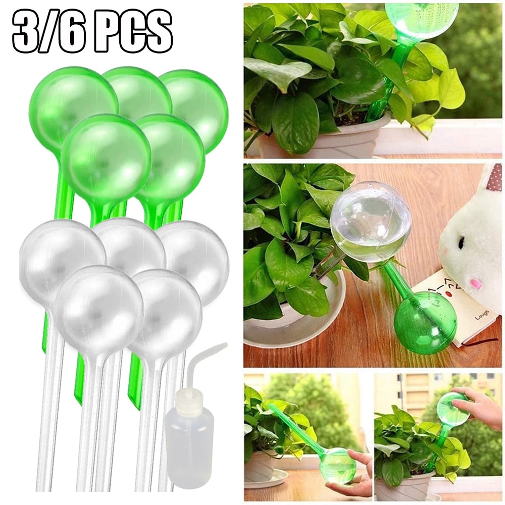 3/6pcs Plant Watering Bulb Self Watering Device Automatic Indoor Outdoor Plant Pot Bulb Globe Garden Watering System for Plant