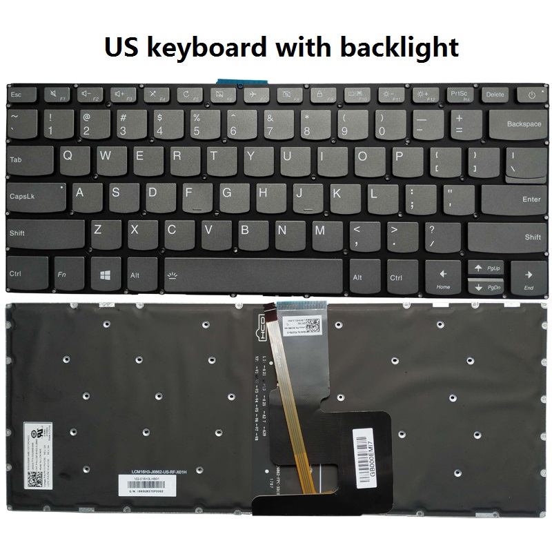 Teclado para ordenador portátil EE. UU./español/latino para Lenovo ideapad 1-14IGL05 -14ADA05 -14AST-05 V14-ADA V14-ARE V14-IGL V14-IIL V14-IKB V14-IWL: orange