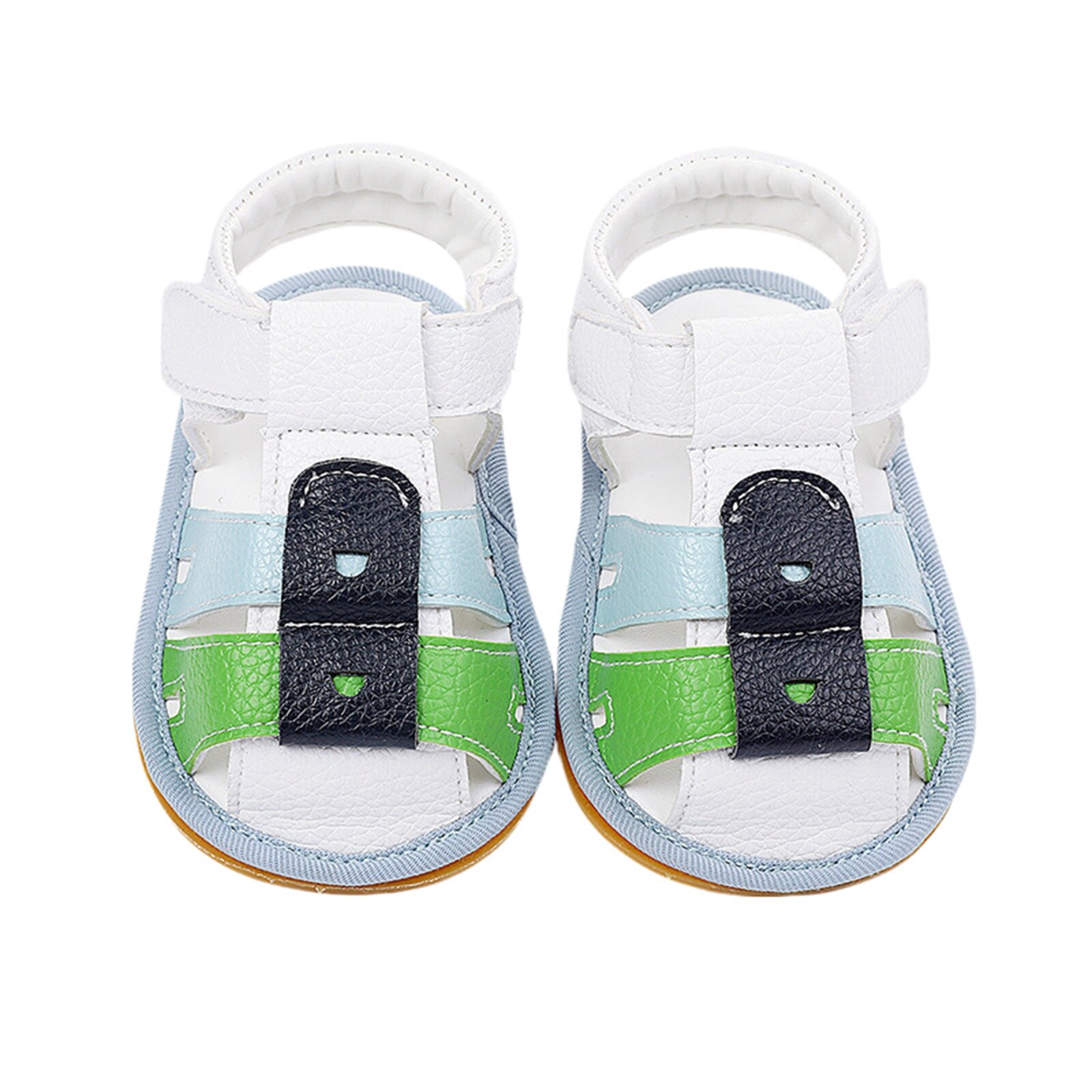 Pasgeboren Baby Sandalen Hollow Out Baby Jongens Meisjes Sandalen Klompen Schattige Kleine Kinderen Bandage Antislip Crib schoenen: WHITE / 7-12 Months