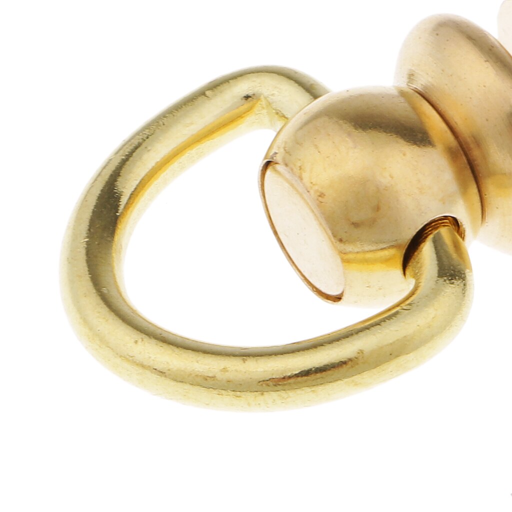 1Pcs Rivet Studs Screw Back Round Head D Ring Leathercraft Brass Punk
