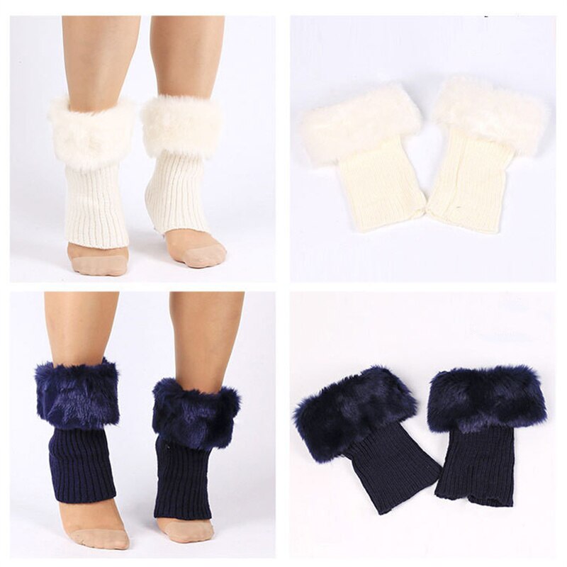 chaussettes hautes laine à tricoter chauffe jambe guettre chaussettes femme