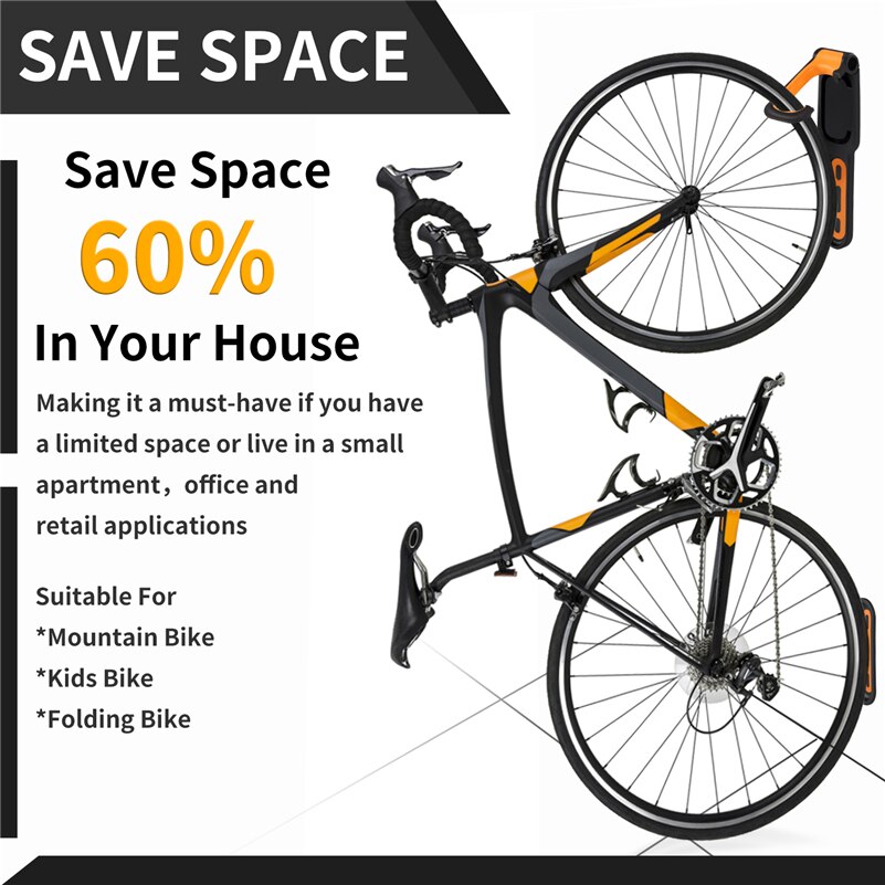 Soporte de pared para bicicleta de montaña, aparcabicis con hebilla, Vertical, para ciclismo de montaña