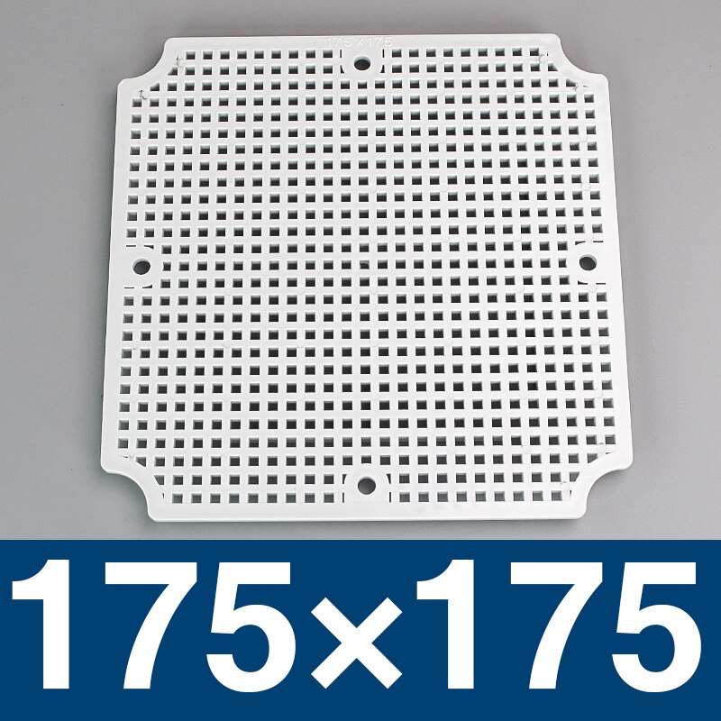 Outdoor Waterproof Junction Box Base Plate ABS Monitoring Waterproof Box Fixed Base Plate IP67 honeycomb mounting base plate: 175x175