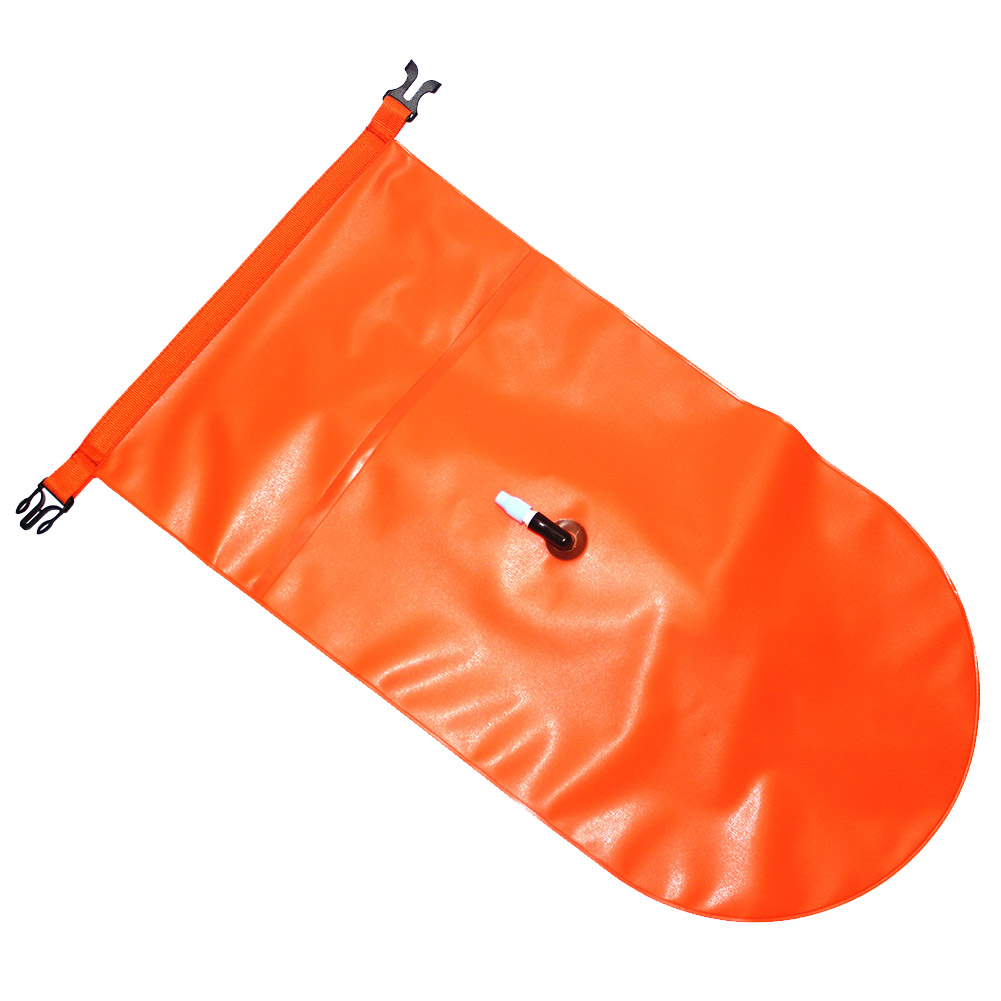 20l dykning opbevaring svømning bøje sikkerhed flydende tør taske vandtæt oppustelige træning snorklere kajakroere meget synlige triatleter: Orange