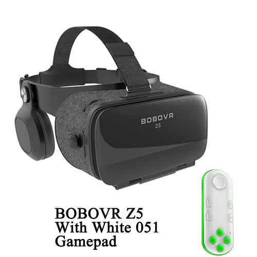 BOBOVR Z5 120 FOV VR Virtual Reality Glasses Remote 3D Android Cardboard VR 3D Headset Stereo Helmet for Smartphones 4.7-6.2: 051 White Gamepad