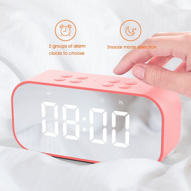 Bluetooth Digitale Wekker, Met Bluetooth Luidspreker En Led Elektrische Wekker, Usb-poort Opladen Digitale Klokken
