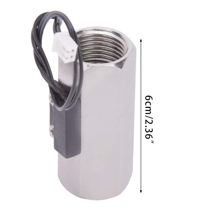Water Flow Switch w/ Good Sealing &amp; G1/2in Double Female Thread Stainless Steel Switch High Accuracy Water Flow Sensor