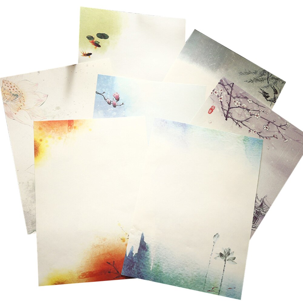 64pcs Chinese Style Retro Writing Paper Vintage Letter Paper Stationery Sets (Mixed Pattern)