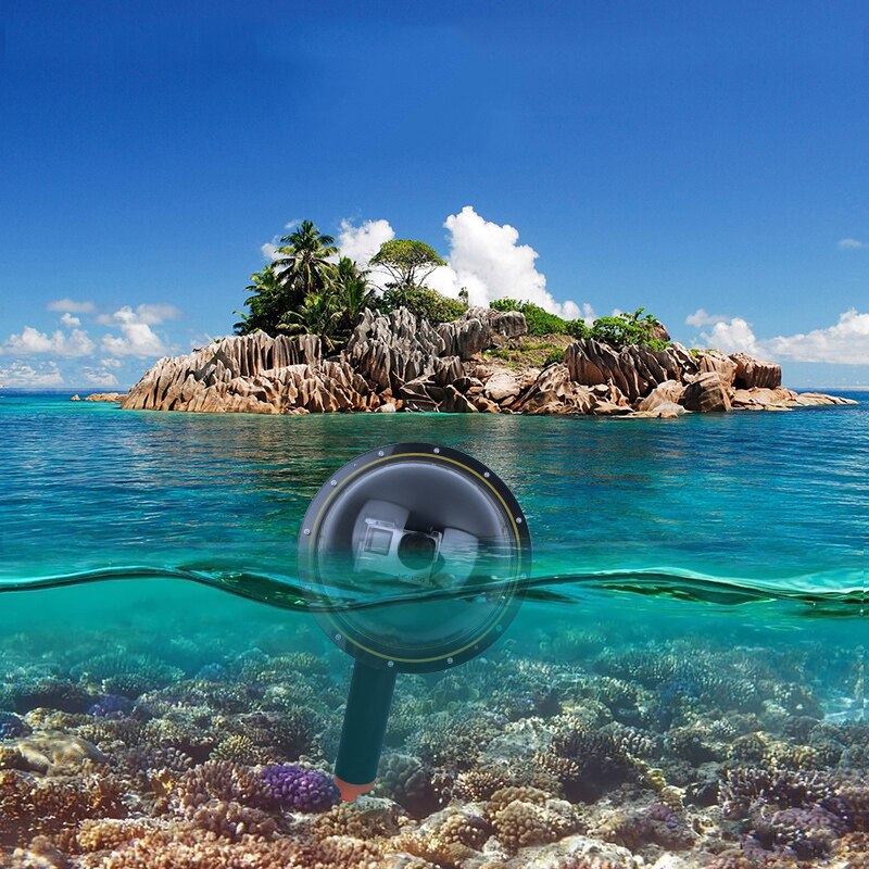 6 zoll Tauchen Kuppel Hafen für GoPro Held 4 3 + Schwarz Silber gehen Profi Kamera mit Wasserdicht fallen Kuppel für GoPro 3 + 4 Zubehör