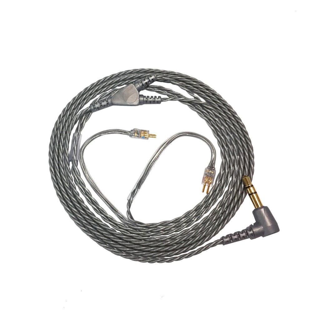 In-ear monitor øretelefon kabel ledning 1964 w4r um3x es3 es5 kabel 2 pins kontakt original plasticsone kabel: Grå 162 cm