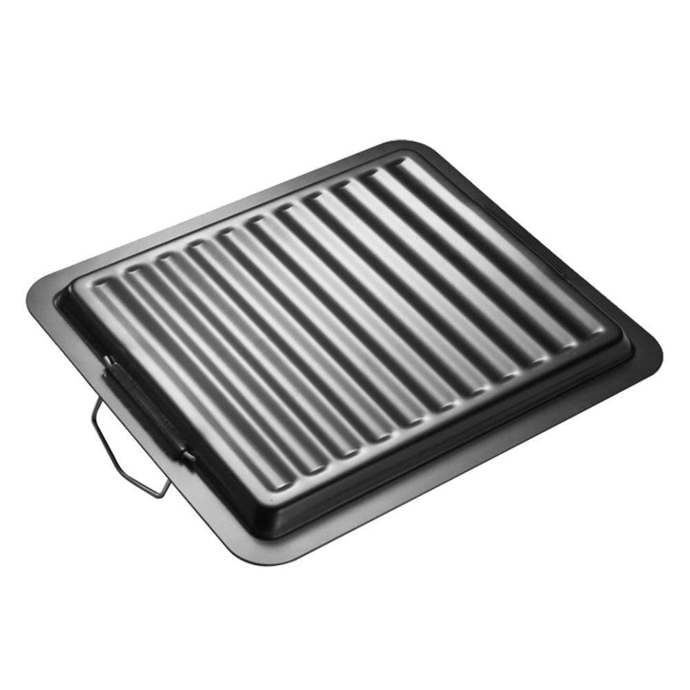 Grillpande stålplade bagefest værktøj bageplader grillplade holdbart køkkengrej køkkengrej praktisk