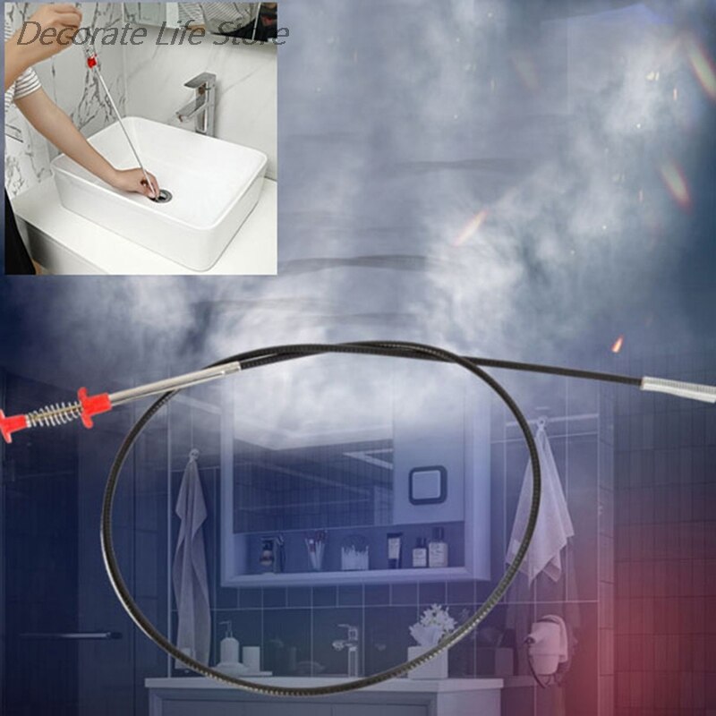 85cm rörmuddringsverktyg dräneringsorm avloppsrengöringspinnar täppborttagningsmedel rengöringsverktyg hushåll för kök (160cm finns)